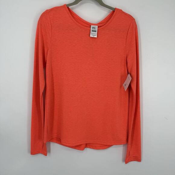 Victorias Secret VSX Sport Open Keyhole Back Top size Small Neon Orange NEW - Picture 9 of 10